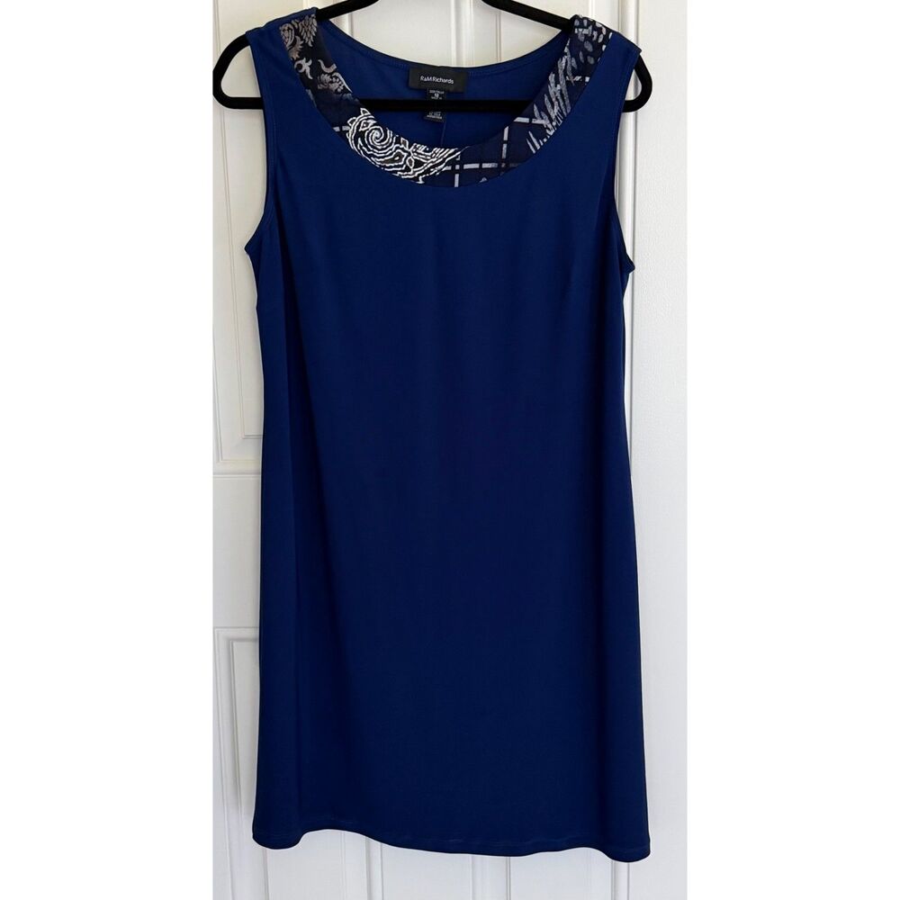 R & M Richards Women's Navy Shift Dress size 12